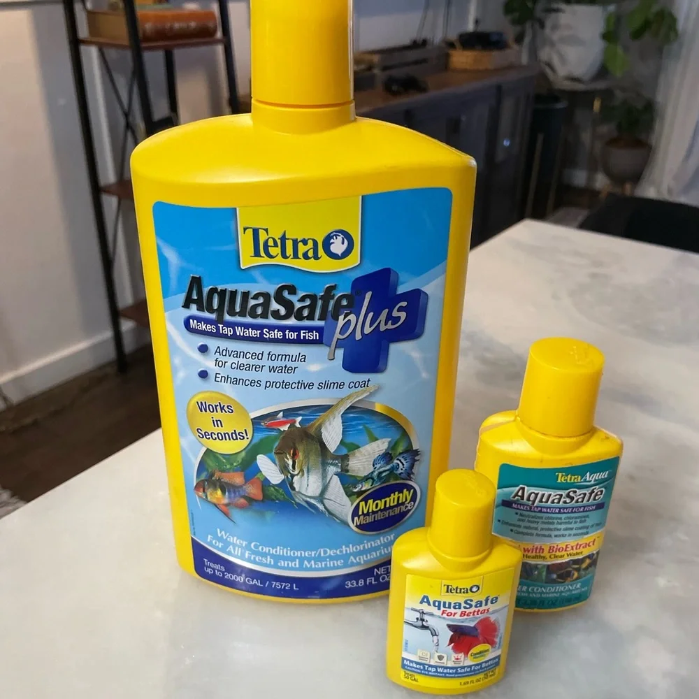 BUNDLE Of 3 TETRA AQUA SAFE Plus and Water Conditioner
